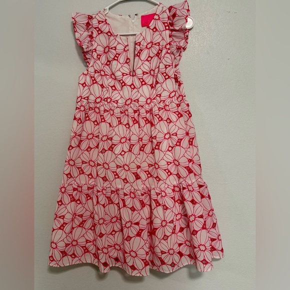 Lilly Pulitzer Keila Floral Eyelet Dress Sz 4 - Picture 5 of 6